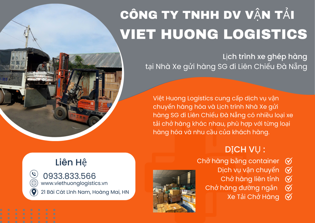 Chành Xe Đà Nẵng đi Sài Gòn 1-2 ngày tại Vận Tải Việt Hương