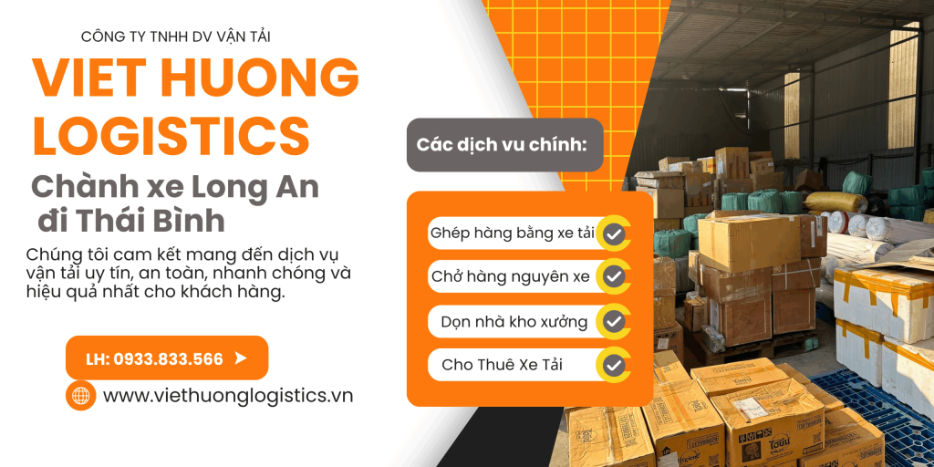 Chành xe Long An đi Thái Bình