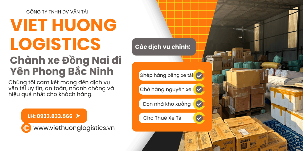 Xe ghép hàng đi Bắc Ninh – Vận Tải Việt Hương