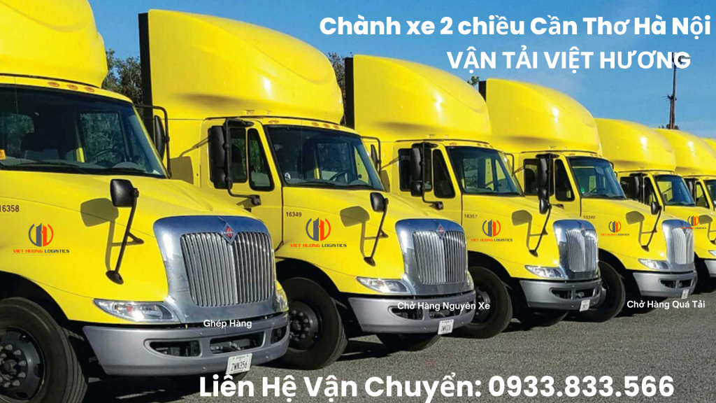 Chành xe 2 chiều Cần Thơ Hà Nội - Vận Tải Việt Hương