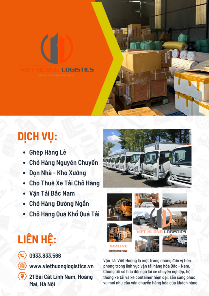 Vận tải hàng máy móc SG đi HN 2-3 ngày – Vận Tải Việt Hương