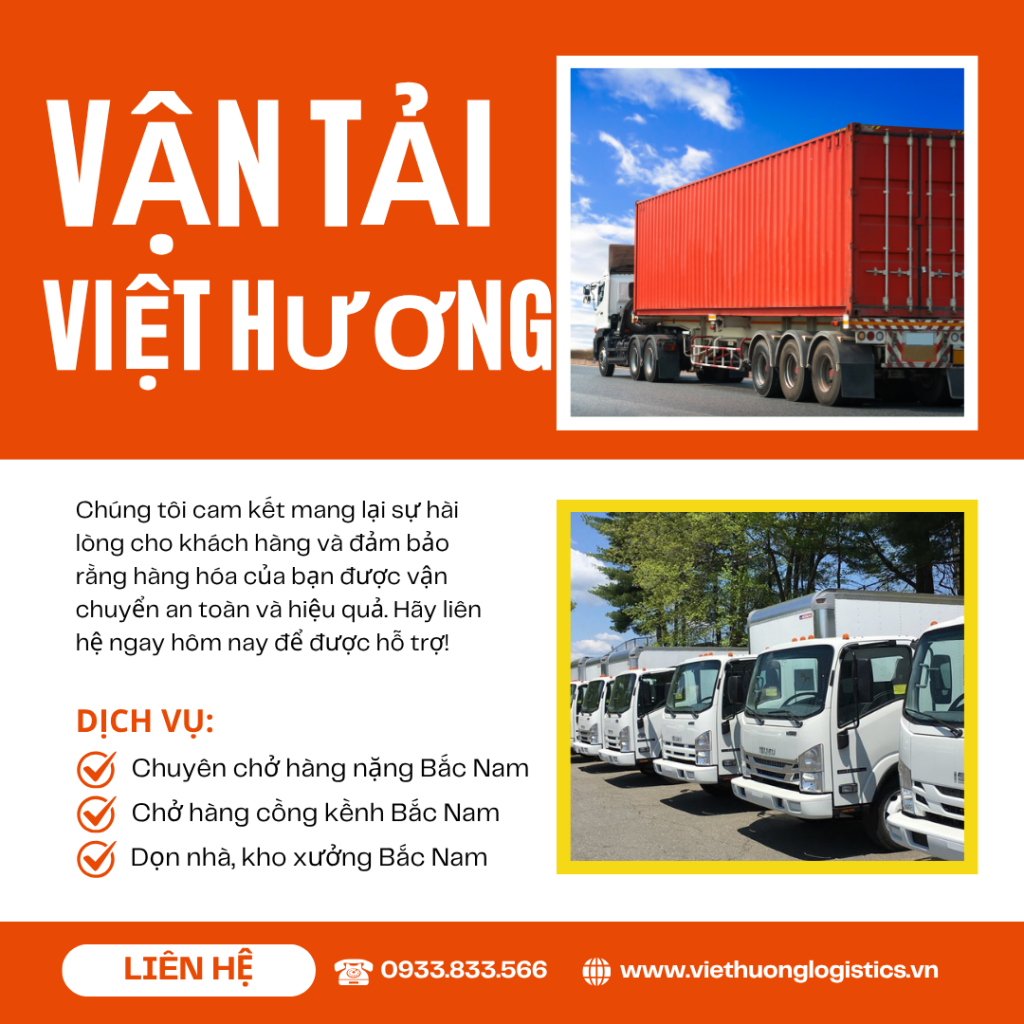 Liên hệ Vận tải hàng máy móc SG đi HN 2-3 ngày - Vận Tải Việt Hương