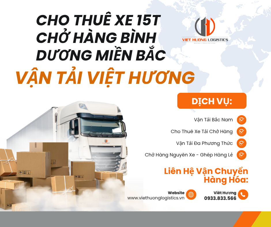 Xe chở hàng 15T Hưng Yên vào Bình Dương / 0933.833.566zalo