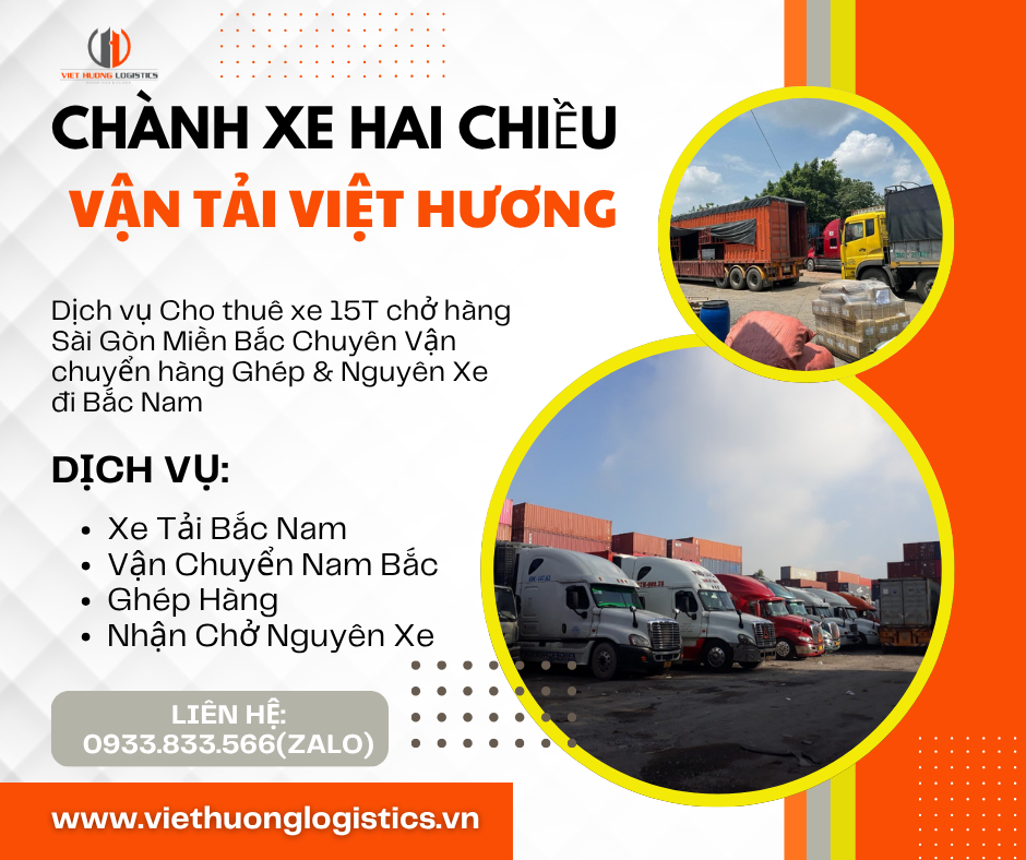 Gửi Hàng Bằng Xe Tải Bắc Nam 8-15Tan - Vận Tải Việt Hương. ĐT: 0933.833.566 /zalo