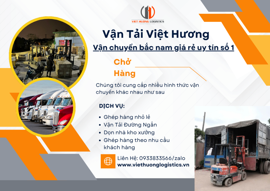 Chành xe Vận chuyển bắc nam giá rẻ uy tín số 1 - Vận Tải Việt Hương