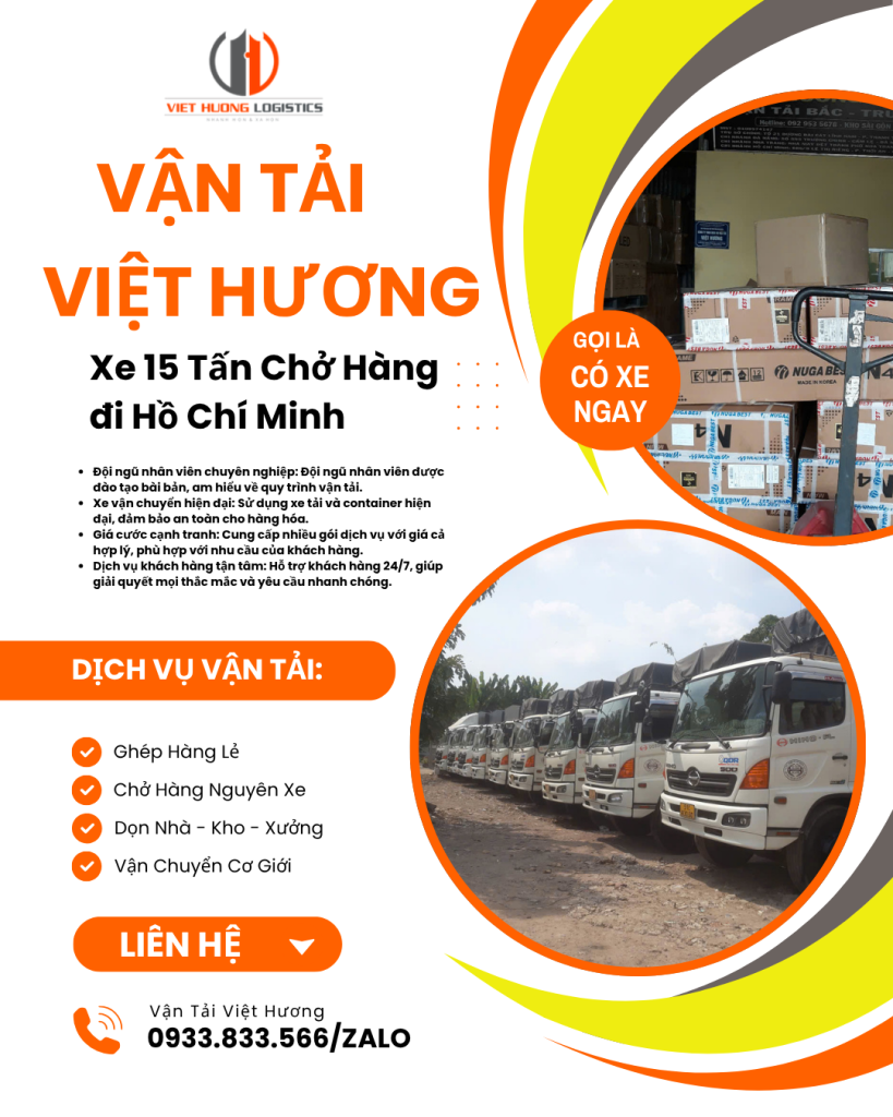 Xe 15 Tấn Chở Hàng đi Hồ Chí Minh - Báo Giá Nhanh: 0933833566/zalo xe chạy mỗi ngày chuyên ghép hàng lẻ & bao xe đi các tỉnh