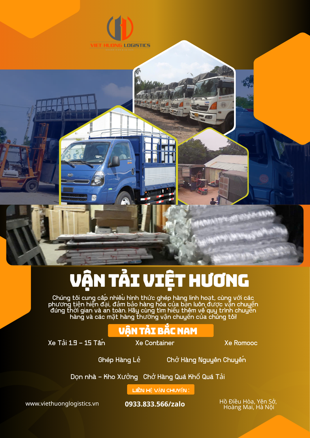 Xe 15T chở hàng Hải Dương đi Bến Lức - ĐT 0933833566zalo Vận Tải Việt Hương